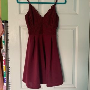 Maroon Homecoming Dress